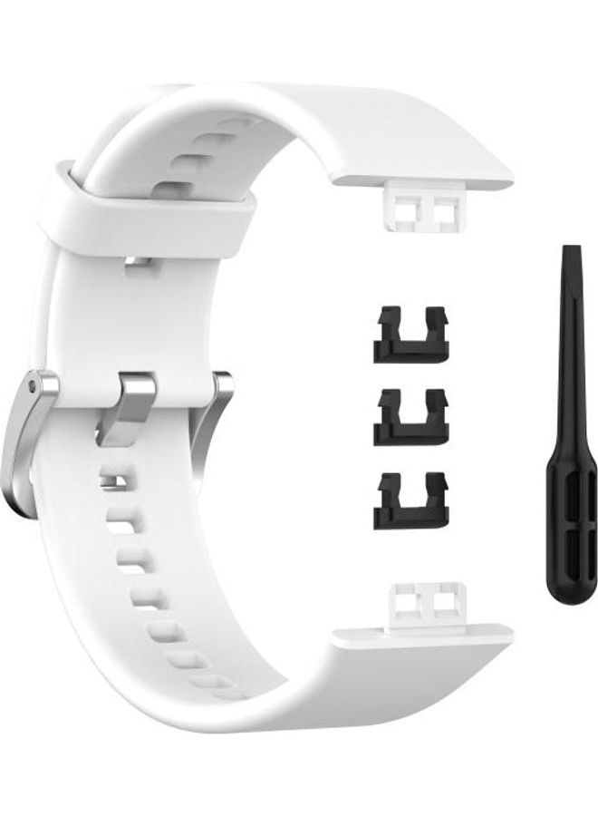 BGM Silicone Replacement Wrist Strap Watchband For Huawei Watch Fit White - Image 1