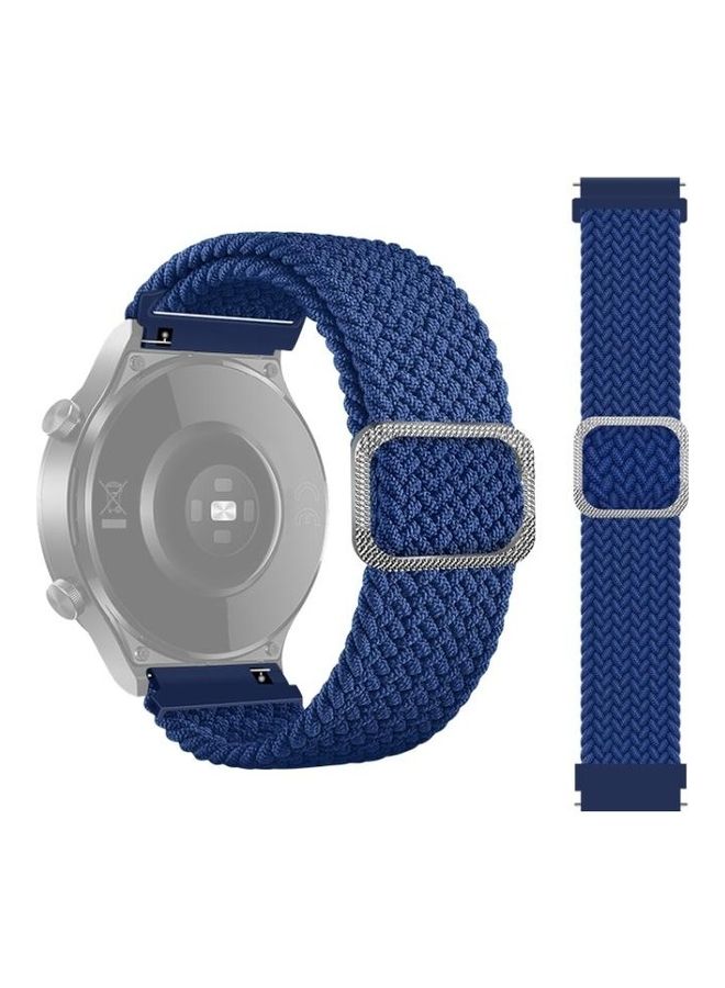 BGM Adjustable Nylon Braided Replacement Watchband For Samsung Galaxy Watch Active2 40mm Blue - Image 1