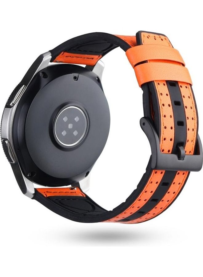 BGM Silicone Leather Strap For Huawei Watch GT2E/GT2 46mm Orange - Image 1