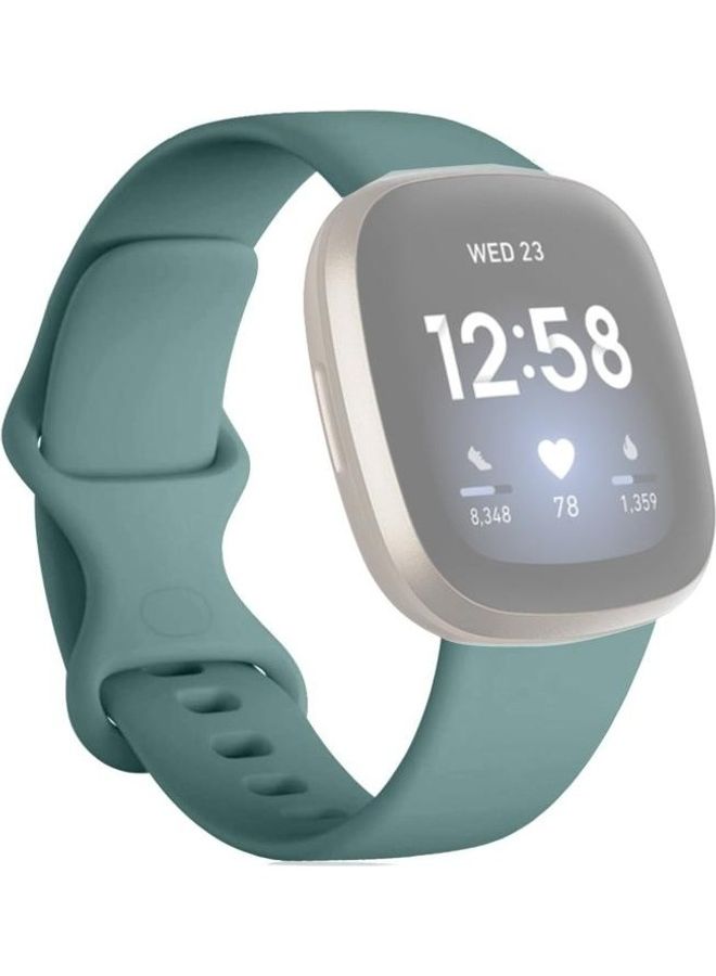 BGM Silicone Replacement Strap For Fitbit Versa 3 / Sense Pine Needle Green - Image 1