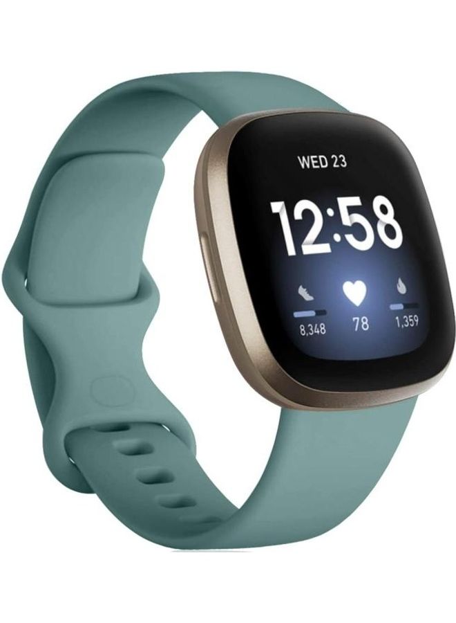 BGM Silicone Replacement Strap For Fitbit Versa 3 / Sense Pine Needle Green - Image 2