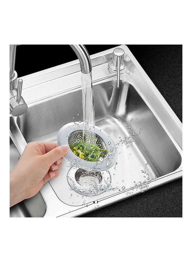 3-Pieces Pool Filter Sink Drainer Silver 11.3x7.3cm