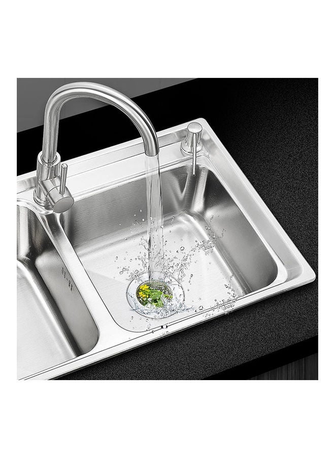 3-Pieces Pool Filter Sink Drainer Silver 11.3x7.3cm