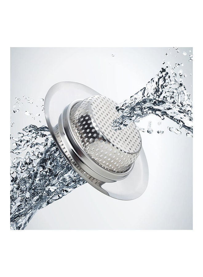 3-Pieces Pool Filter Sink Drainer Silver 11.3x7.3cm