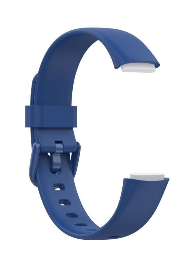 BGM Silicone Buckle Replacement Strap Watchband For Fitbit Luxe Size:L Dark Blue - Image 3