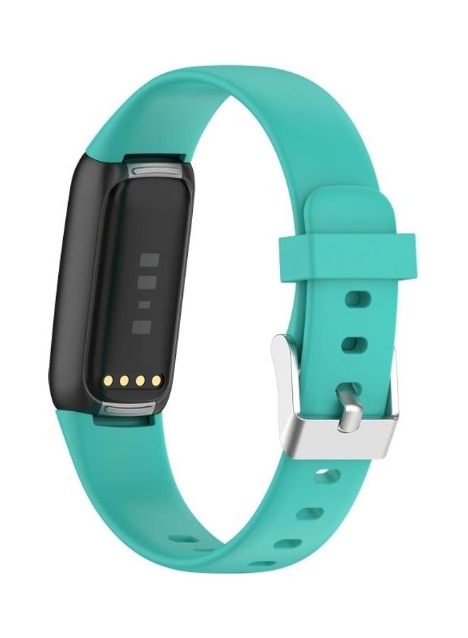 BGM Silicone Replacement Strap Watchband Strap Band for Fitbit Luxe Green - Image 5