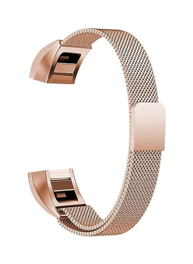 BGM Stainless Steel Magnet Wrist Strap For Fitbit Alta Rose Gold - Image 1
