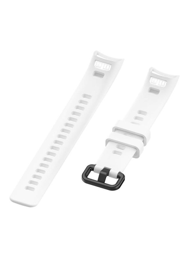 BGM Smart Silicone Wrist Watchband For Huawei Honor Band 4/Band 5 White - Image 2