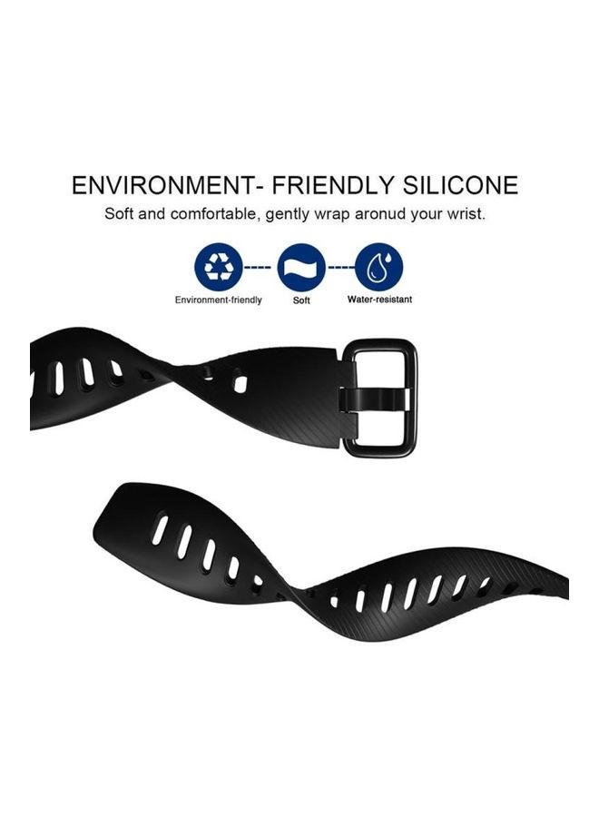 BGM Smart Silicone Wrist Watchband For Huawei Honor Band 4/Band 5 White - Image 4