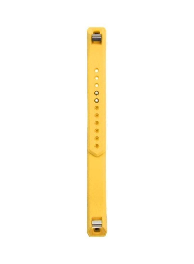 BGM Oblique Texture Silicone Watchband For Fitbit Alta Watch Yellow - Image 5