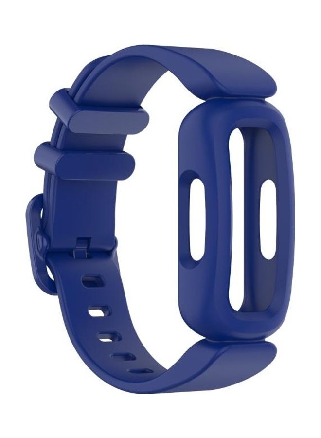 BGM Silicone Integrated Replacement Strap Watchband For Fitbit Ace 3 Dark Blue - Image 1