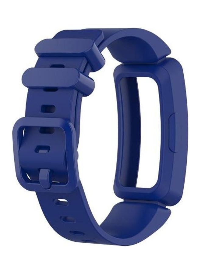 BGM Silicone Wrist Strap Watchband for Fitbit Inspire HR Smart Watch Dark Blue - Image 1