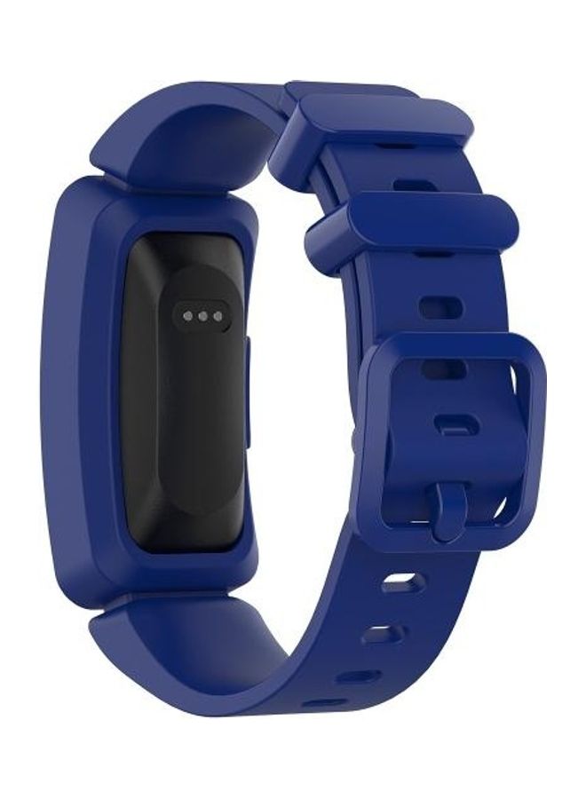 BGM Silicone Wrist Strap Watchband for Fitbit Inspire HR Smart Watch Dark Blue - Image 3