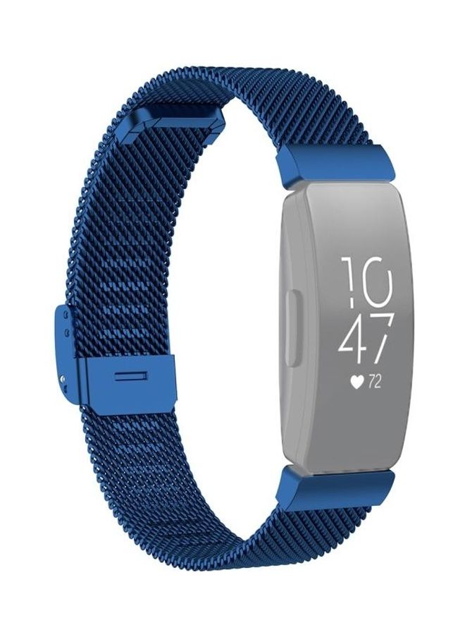 BGM Stainless Steel Metal Mesh Wrist Strap Watch Band Blue - Image 1