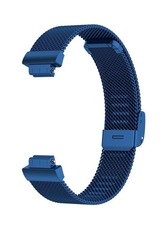 BGM Stainless Steel Metal Mesh Wrist Strap Watch Band Blue - Image 3