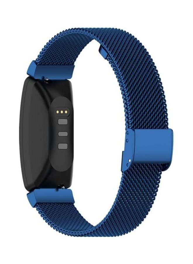 BGM Stainless Steel Metal Mesh Wrist Strap Watch Band Blue - Image 4