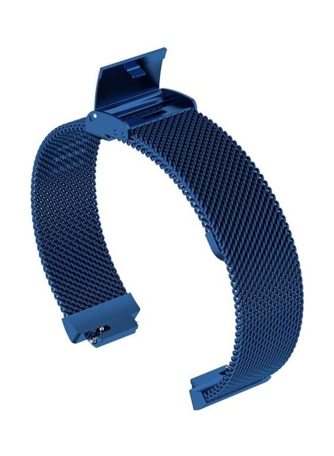 BGM Stainless Steel Metal Mesh Wrist Strap Watch Band Blue - Image 5