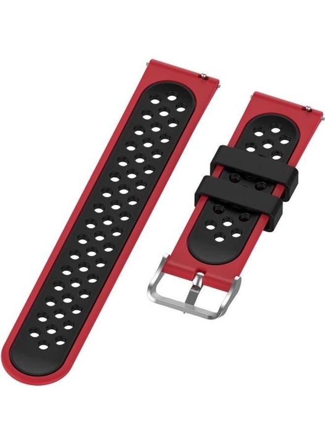 BGM Silicone Replacement Strap For Huawei Watch 3 / 3 Pro 22mm Red/Black - Image 2