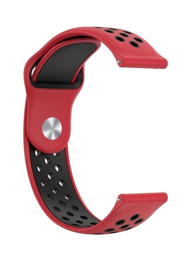 BGM Silicone Replacement Strap For Huawei Watch 3 / 3 Pro 22mm Red/Black - Image 3
