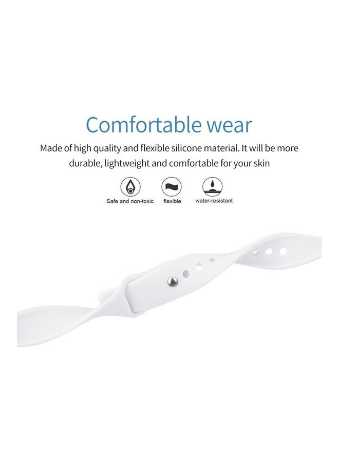 BGM Silicone Strap Band For Fitbit Inspire HR White - Image 3