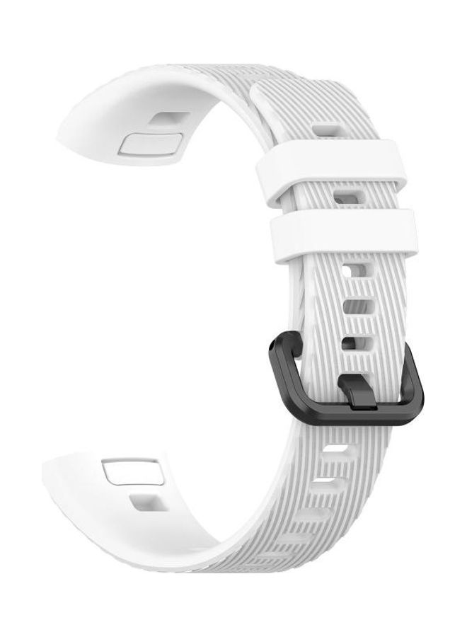 بي جي إم سوار من السيليكون لساعة هواوي باند 3 و4 برو أبيض - Image 1