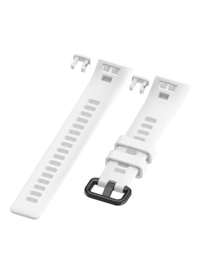 بي جي إم سوار من السيليكون لساعة هواوي باند 3 و4 برو أبيض - Image 3