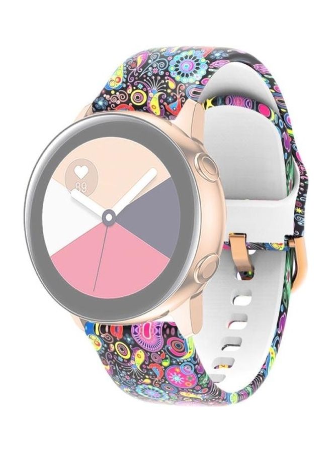 BGM Silicone Printed Replacement Strap Watchband For Samsung Galaxy Watch 42mm Multicolour - Image 1