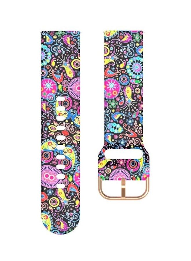BGM Silicone Printed Replacement Strap Watchband For Samsung Galaxy Watch 42mm Multicolour - Image 2