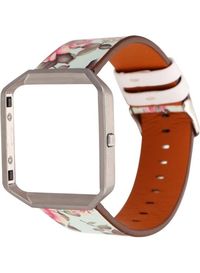 BGM Leather Replacement Strap For Fitbit Blaze Peony - Image 3