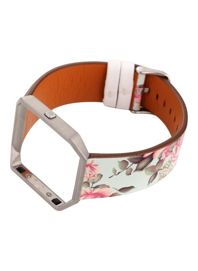 BGM Leather Replacement Strap For Fitbit Blaze Peony - Image 4
