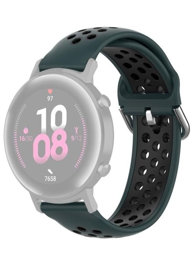 بي جي إم سوار عصري من السيليكون بإبزيم داخلي لساعة هواوي GT2E/GT/GT2 أخضر زيتوني/أسود - Image 1