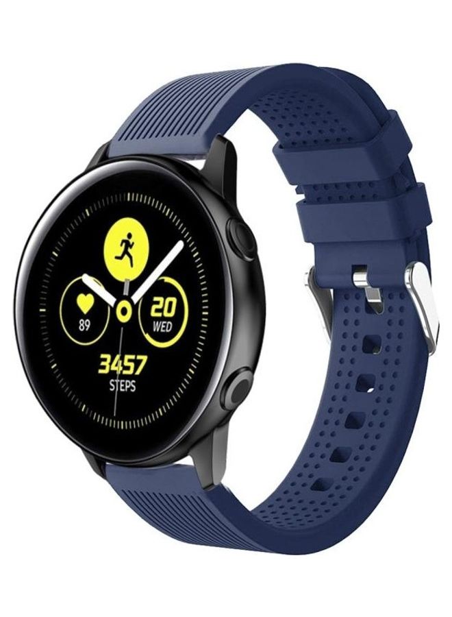 BGM Silicone Wrist Strap Watchband for Garmin Vivoactive 3 Smart Watch Dark Blue - Image 1