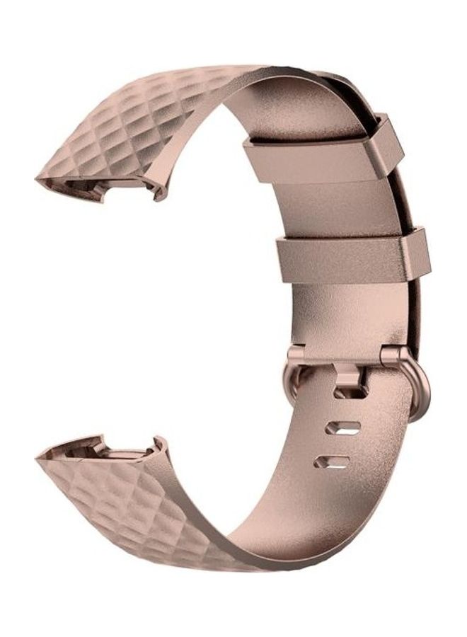 BGM Color Buckle TPU Wrist Strap For Fitbit Charge 4/Charge 3/Charge 3 SE Rose Gold - Image 3