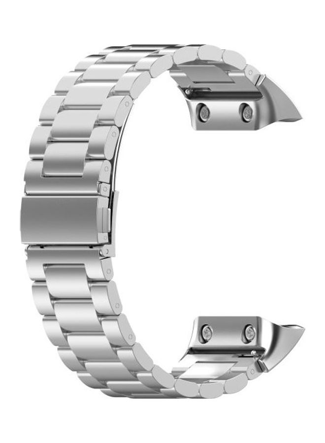 BGM Three Beads Stainless Steel Replacement Wrist Strap For Garmin Forerunner 35 / 30 Silver - Image 3