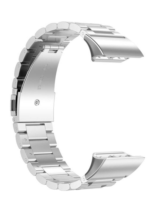 BGM Three Beads Stainless Steel Replacement Wrist Strap For Garmin Forerunner 35 / 30 Silver - Image 4