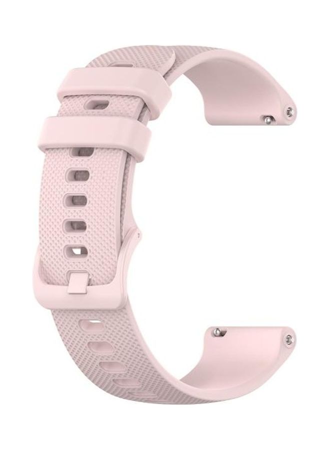 BGM Small Plaid Silicone Strap For Garmin Vivoactive 4S Rose Pink - Image 2
