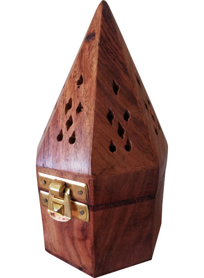 Wooden Incense Burner Holder Brown 15 x 8.5cm - Image 4