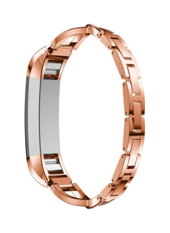 BGM X-Shaped Metal Strap For Fitbit Alta Smart Watch Rose Gold - Image 2