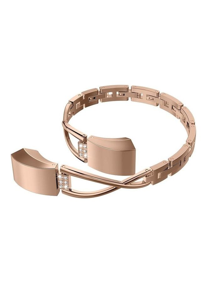 BGM X-Shaped Metal Strap For Fitbit Alta Smart Watch Rose Gold - Image 4