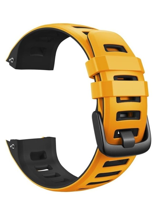 بي جي إم سوار بديل بلونين من السيليكون لساعة جارمين إنستينكت/إنستنكت إي سبورتس أصفر/ أسود - Image 1