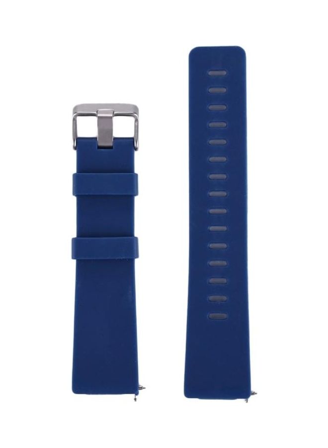 BGM Simple Fashion Silicone Watch Strap Watchband For Fitbit Versa/Versa 2 Dark Blue - Image 2