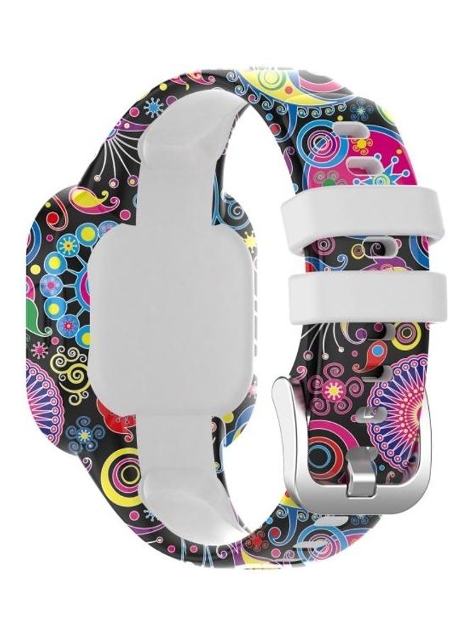 BGM Silicone Printing Replacement Watchband For Garmin Vivofit JR3 Peacock - Image 2