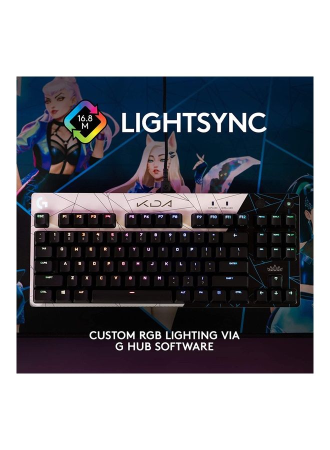 G PRO K/DA LOL Mechanical Gaming Keyboard Tenkeyless Design Detachable Micro USB Cable 16.8M Colour Lightsync RGB