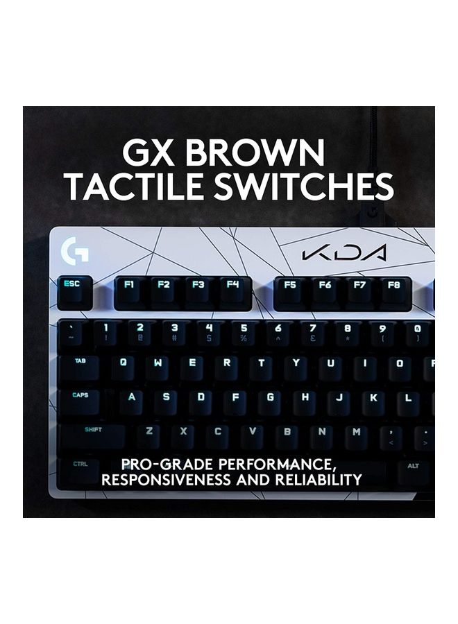 G PRO K/DA LOL Mechanical Gaming Keyboard Tenkeyless Design Detachable Micro USB Cable 16.8M Colour Lightsync RGB