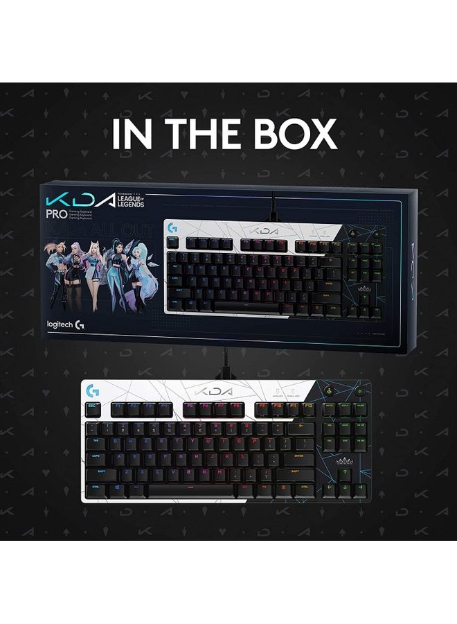 G PRO K/DA LOL Mechanical Gaming Keyboard Tenkeyless Design Detachable Micro USB Cable 16.8M Colour Lightsync RGB