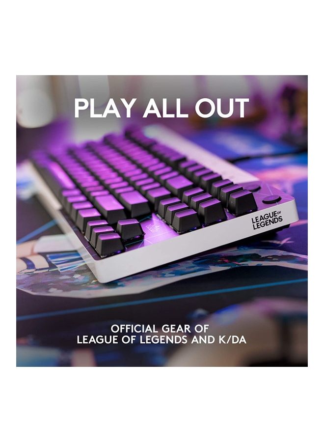 Logitech G PRO K/DA LOL Mechanical Gaming Keyboard Tenkeyless Design Detachable Micro USB Cable 16.8M Colour Lightsync RGB  - Image 2