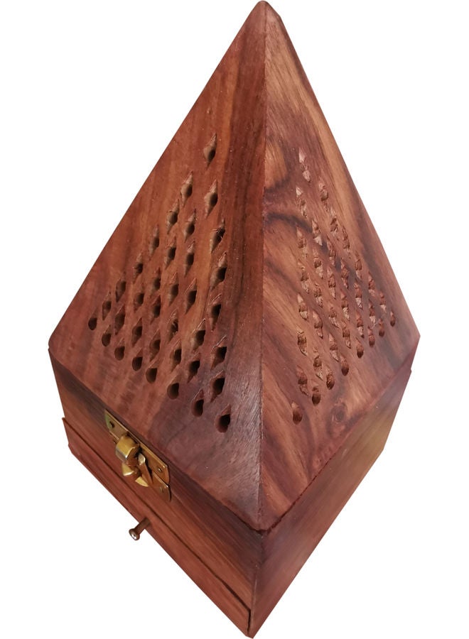 حامل مبخرة خشبي بني 18 x 10سم - Image 5