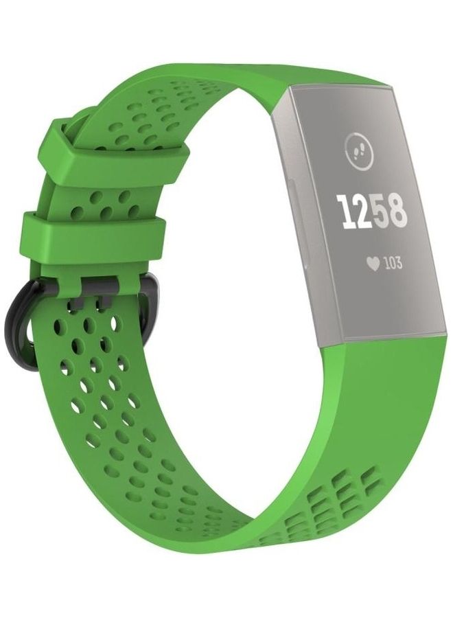 BGM Replacement Strap Band for Fitbit Charge 3 Smartwatch Green - Image 1