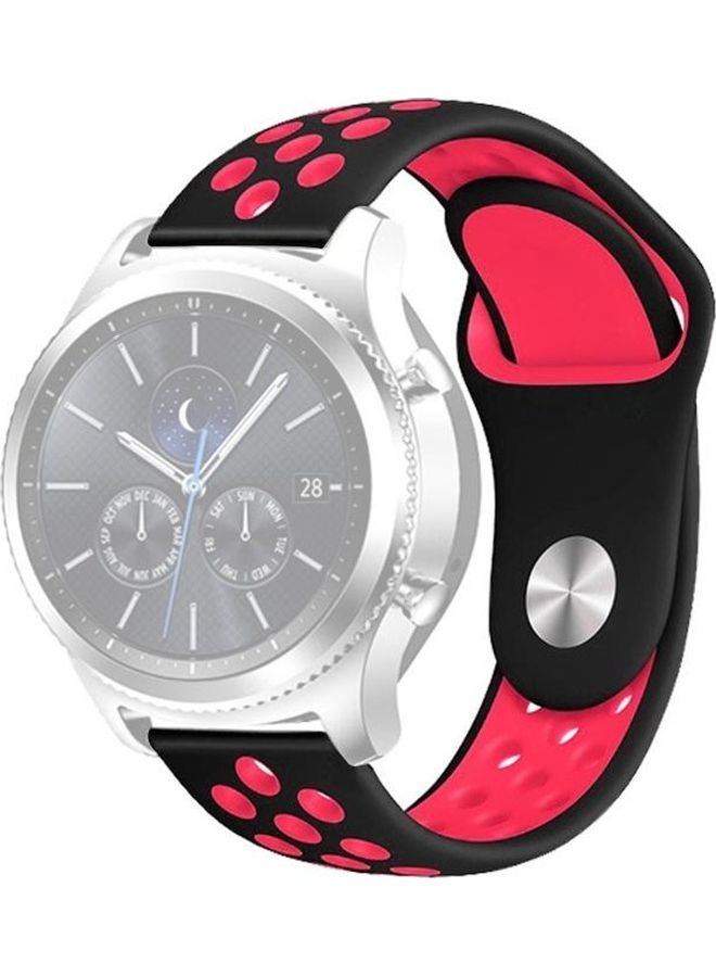 BGM Replacement Strap for Samsung Gear S4 Active 22mm Black/Red