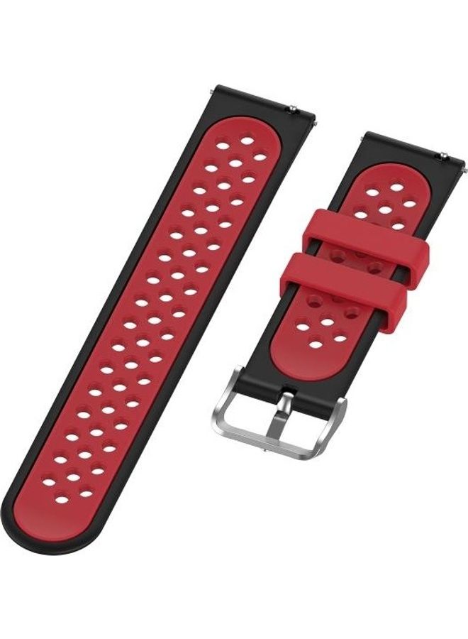 بي جي إم سِوار بديل لساعة هواوي 3/3 برو مقاس 22 مم أسود/ أحمر - Image 2